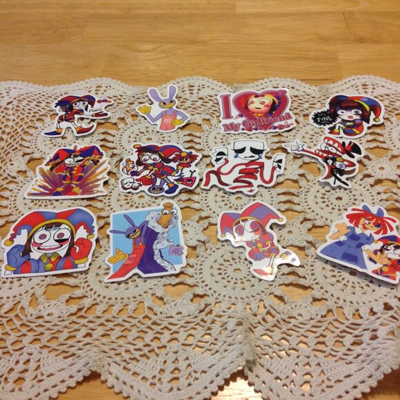 Stickers for cellphone, beverage bottles, crafts, lockers, scrapbooking, Pomni - Picture 1 of 6